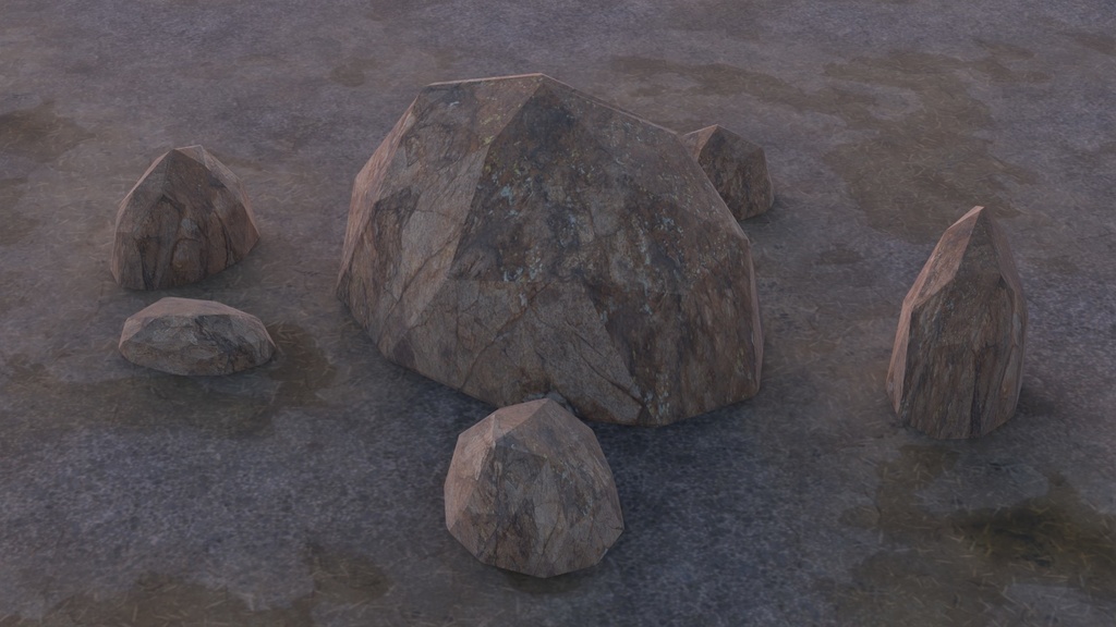 【3D素材_fbx】岩