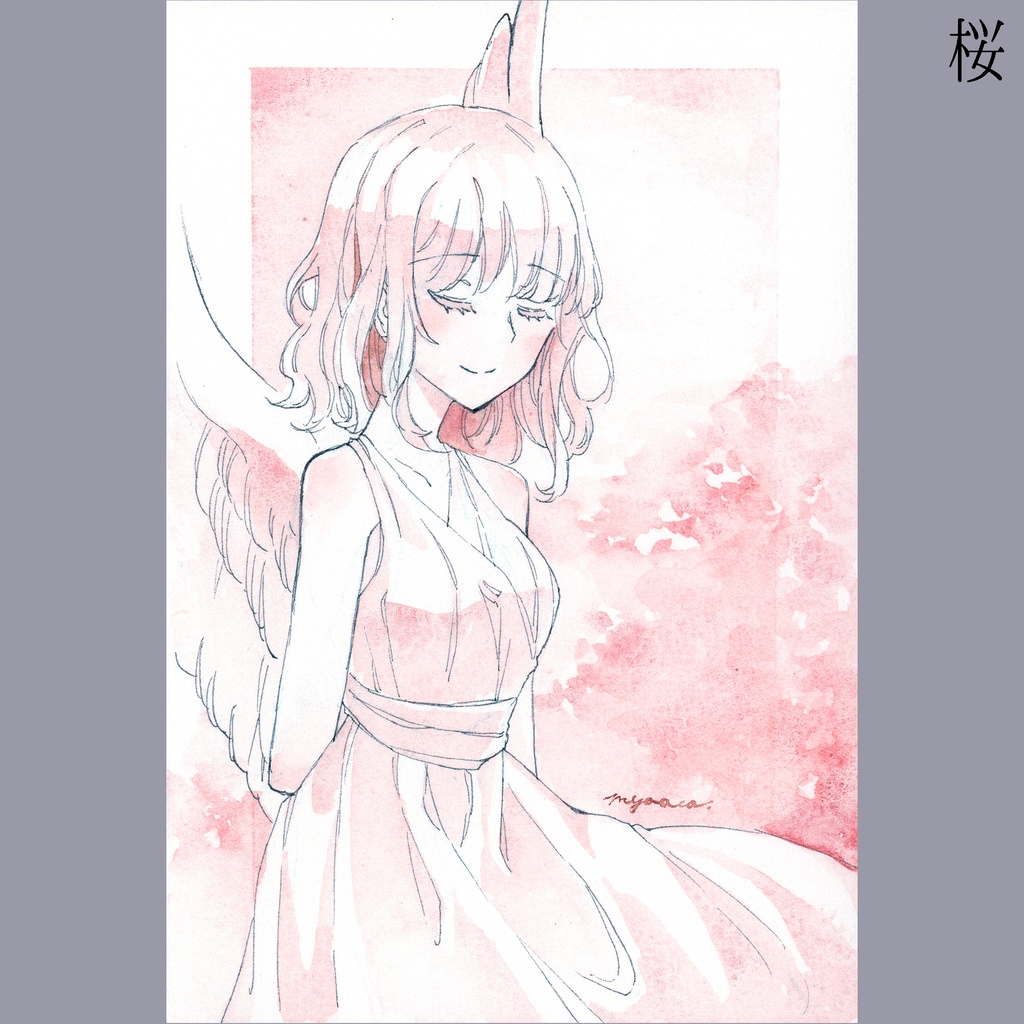 【水彩原画】ドローイング・未額装原画