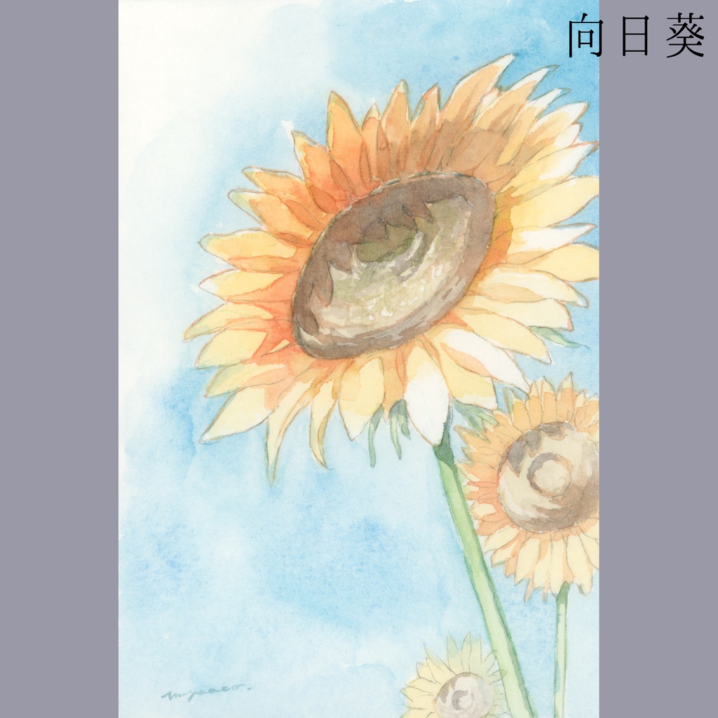 【水彩原画】ドローイング・未額装原画