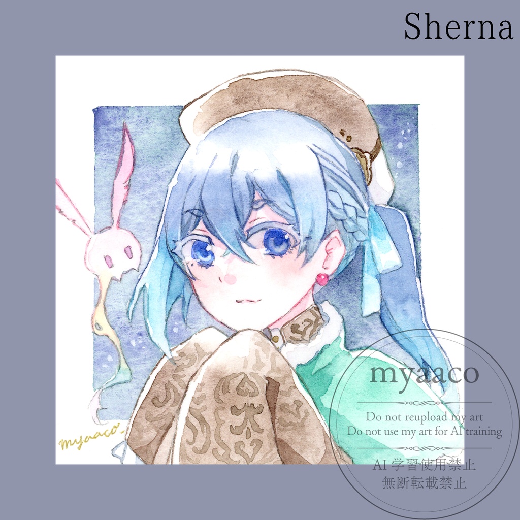 【アナログ原画】色紙(1/4色紙・ミニ色紙)