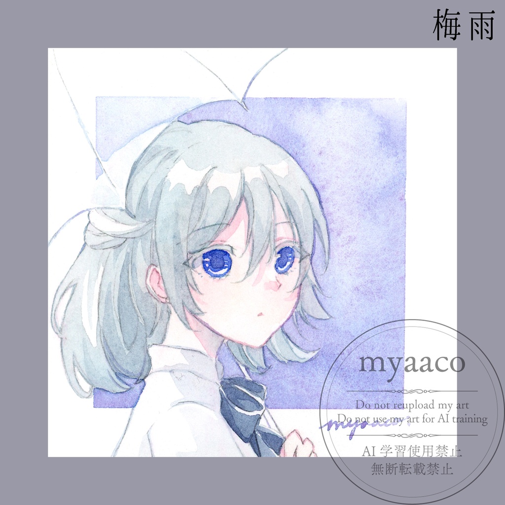 【アナログ原画】色紙(1/4色紙・ミニ色紙)