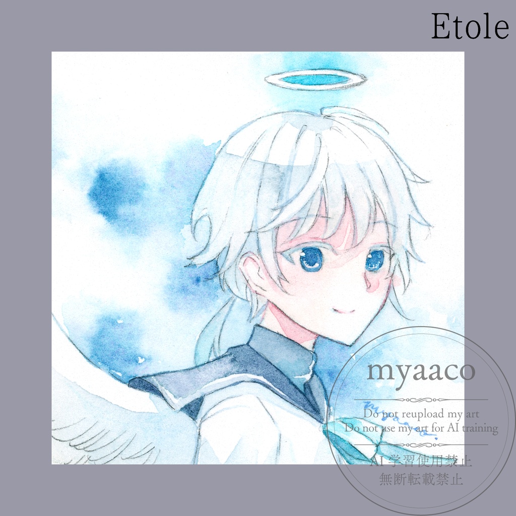 【アナログ原画】色紙(1/4色紙・ミニ色紙)