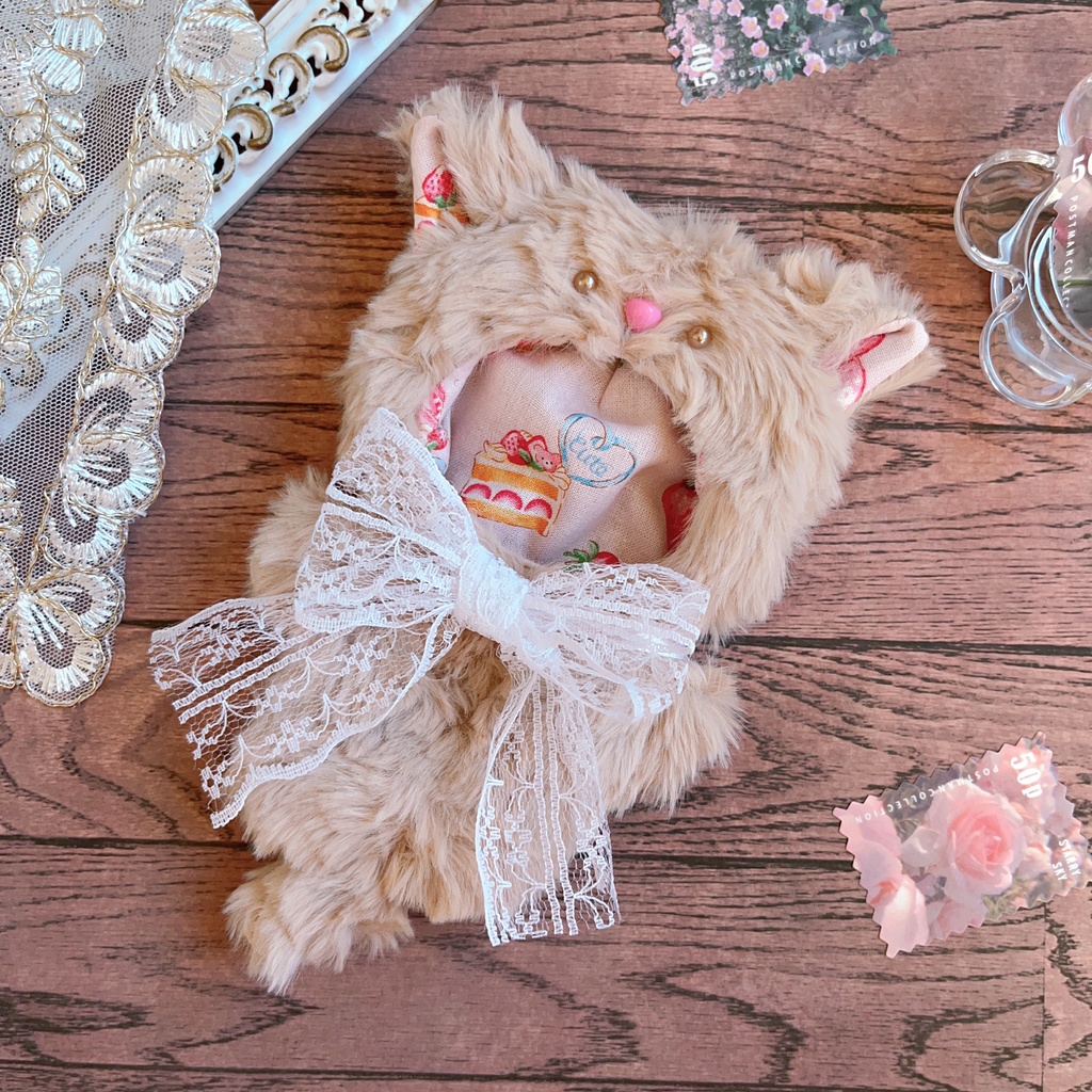 10cm ぬい用 春の子ねこの着ぐるみ