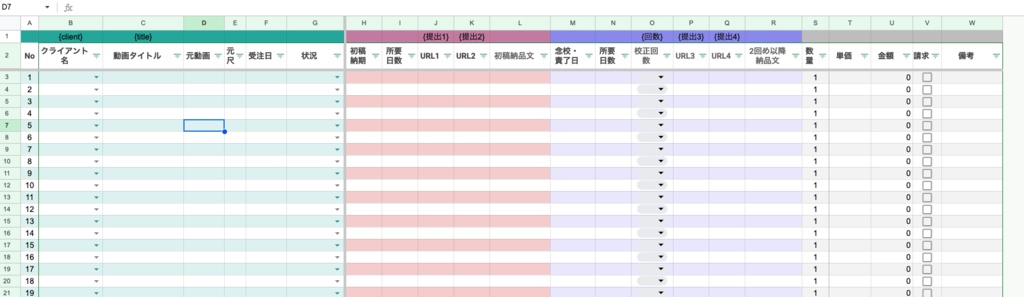ClipTrack|動画編集者さんのための案件管理シート