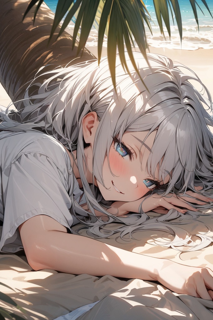 夏。海とワイシャツと。