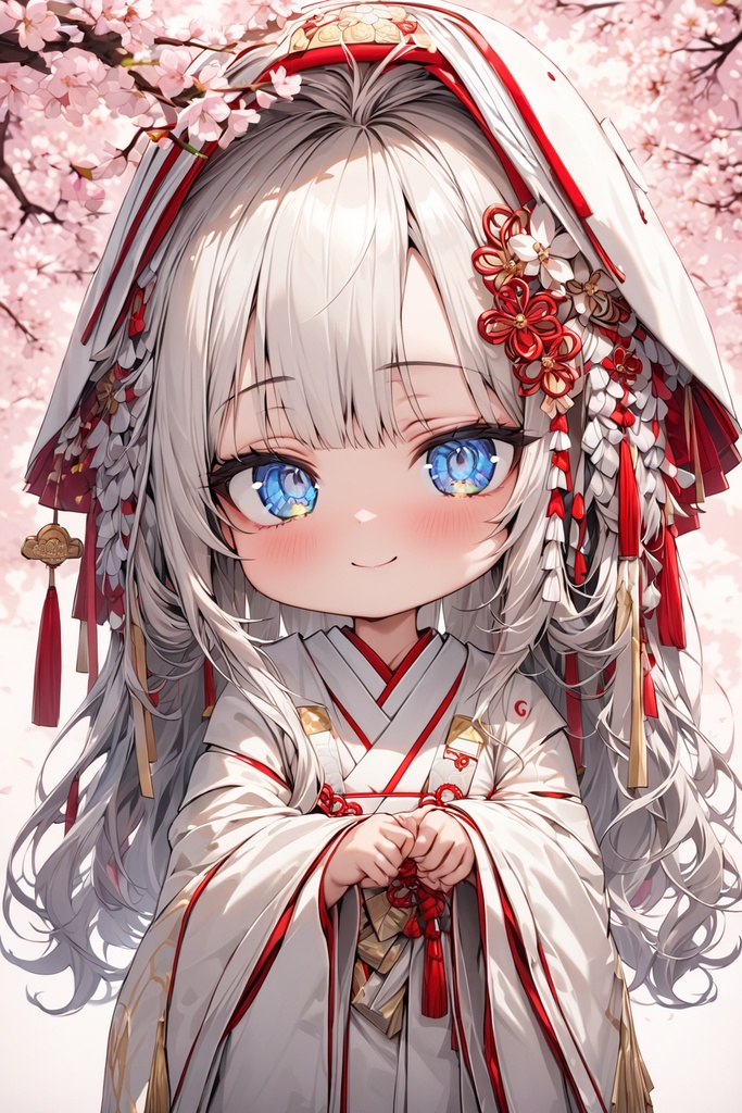 春。桜とかんざしと着物(小さい版)