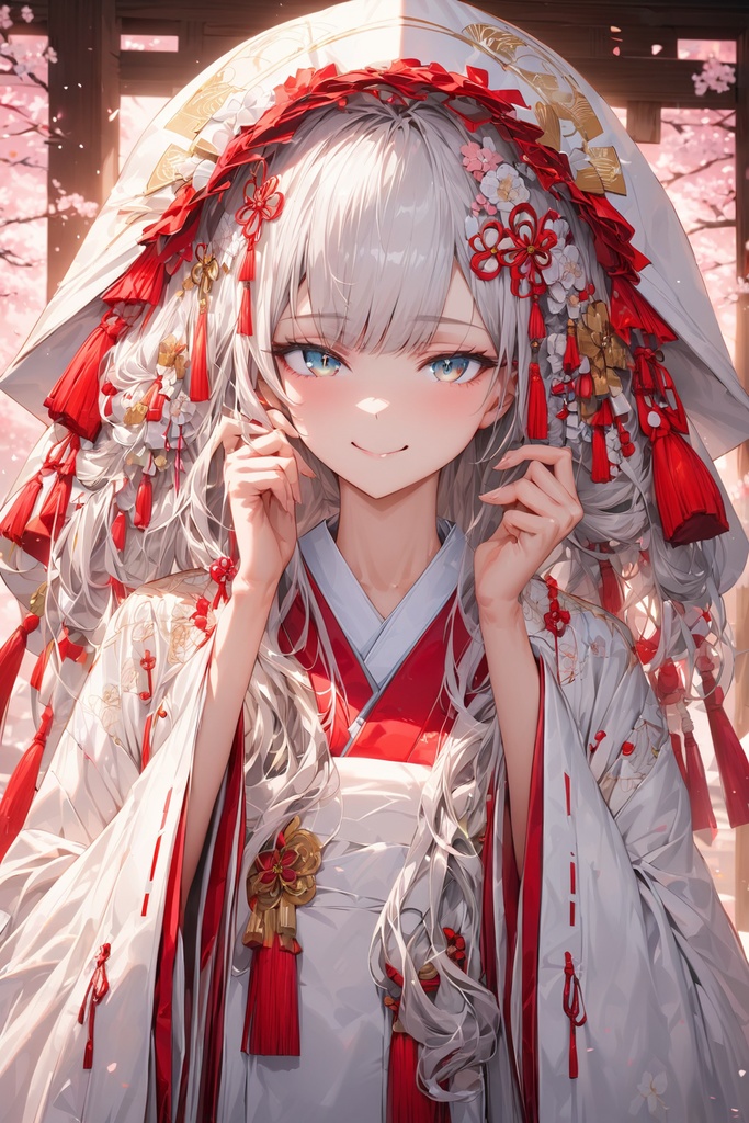 春。桜とかんざしと着物。