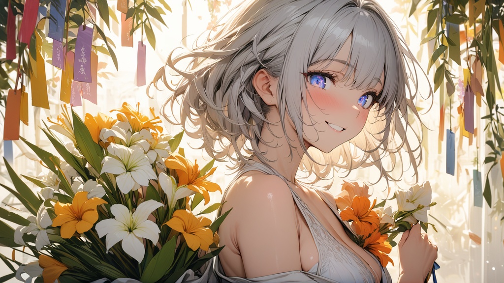 女の子に、花火と花束を。。