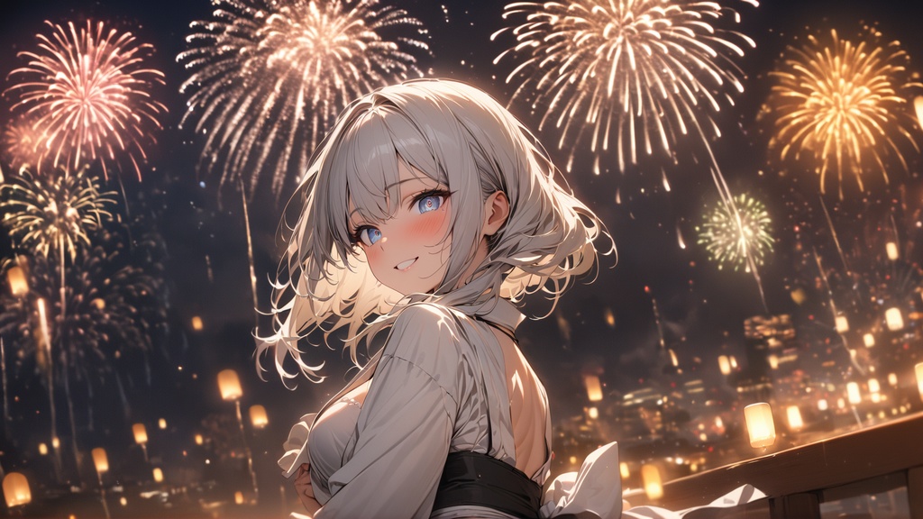 女の子に、花火と花束を。。