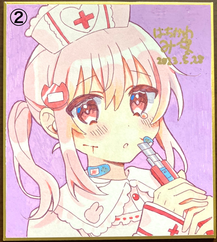 えかきちゃん&はいちゃん色紙(小)