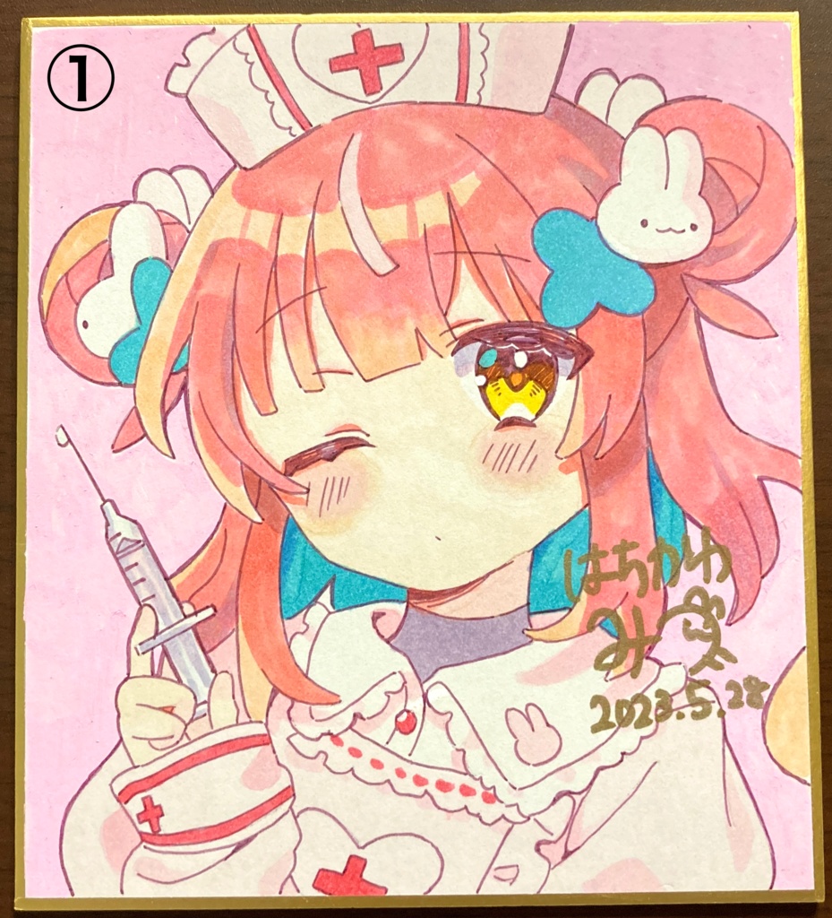 えかきちゃん＆はいちゃん色紙(小)