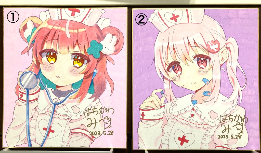 えかきちゃん＆はいちゃん色紙(大)