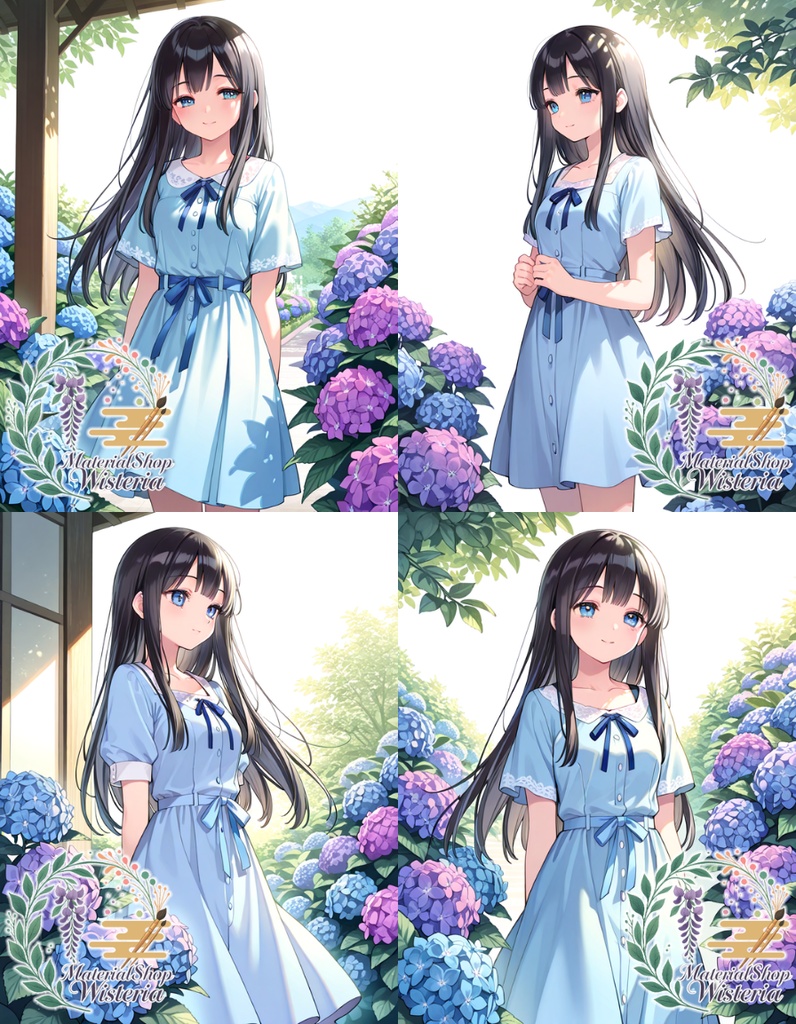 【女の子キャラクターイラスト】オーダーメイドコミッション(AI生成・4枚セット)