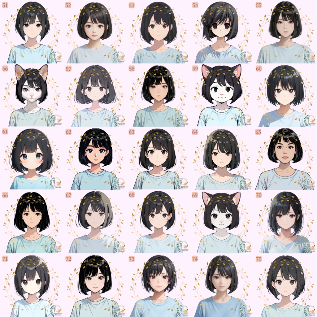 【女の子キャラクターイラスト】オーダーメイドコミッション(AI生成・4枚セット)