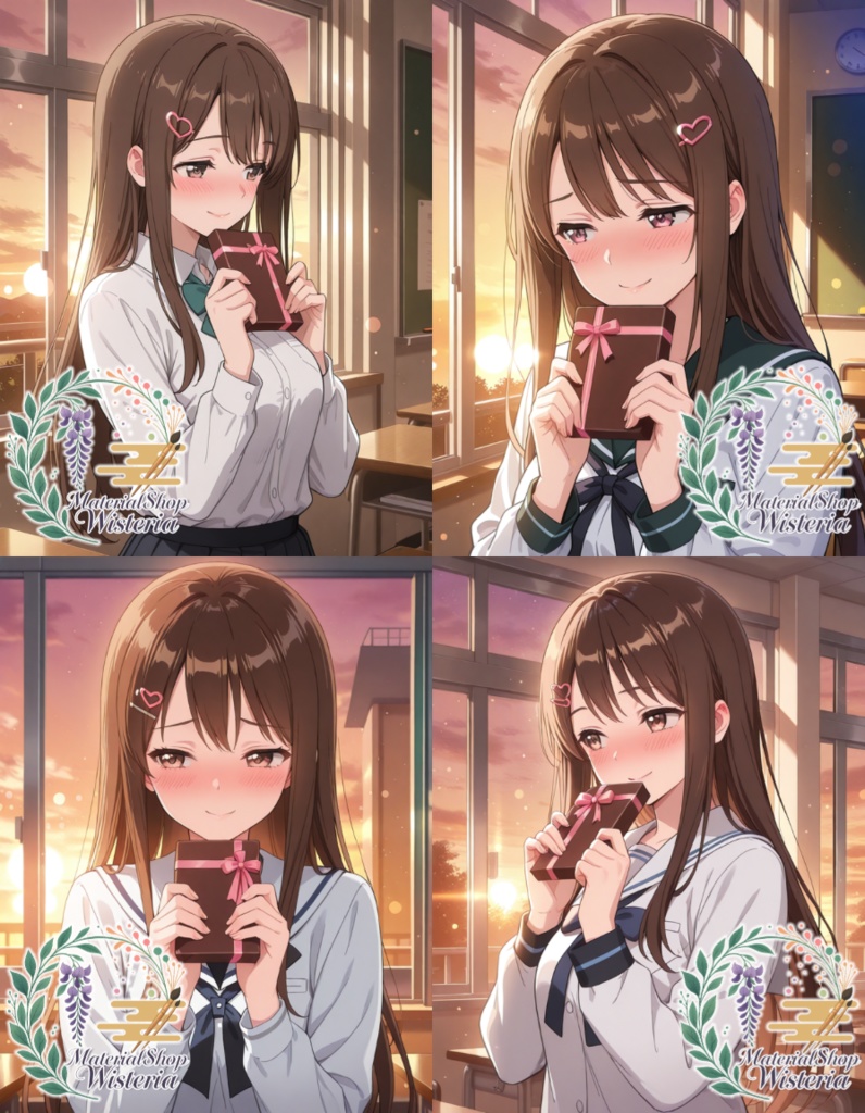 【女の子キャラクターイラスト】オーダーメイドコミッション(AI生成・4枚セット)