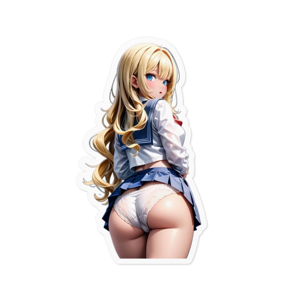 金髪JKステッカー