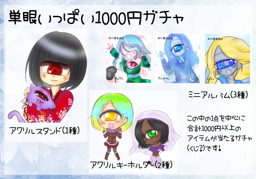 単眼いっぱい1000円ガチャ