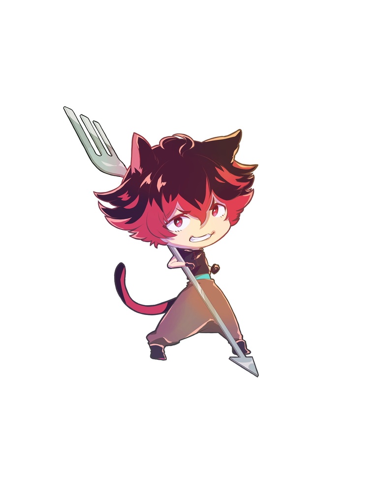 キャットバーニッシュアクリルキーホルダー