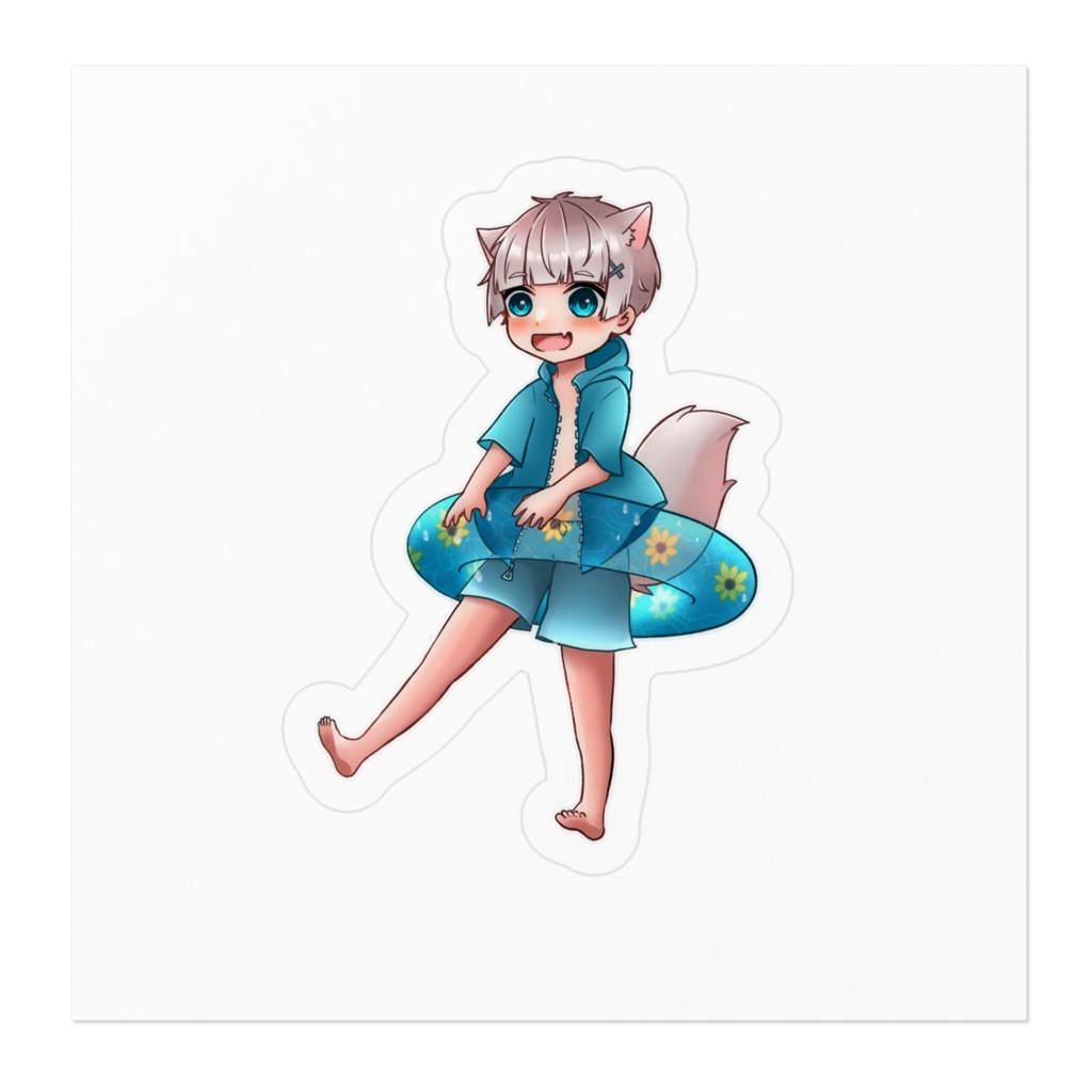 犬神くん オリキャラステッカー ホワイト