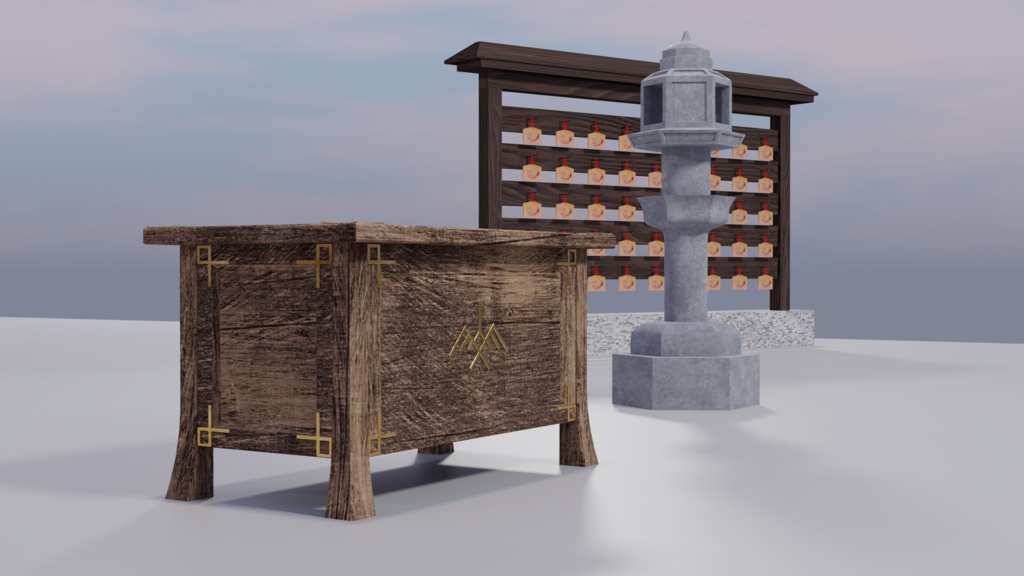 日本の鳥居と神社パック