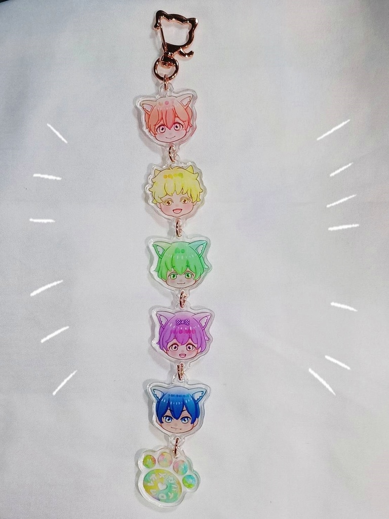 受注予約✨オメガバ色クレ🌈つながるアクキー