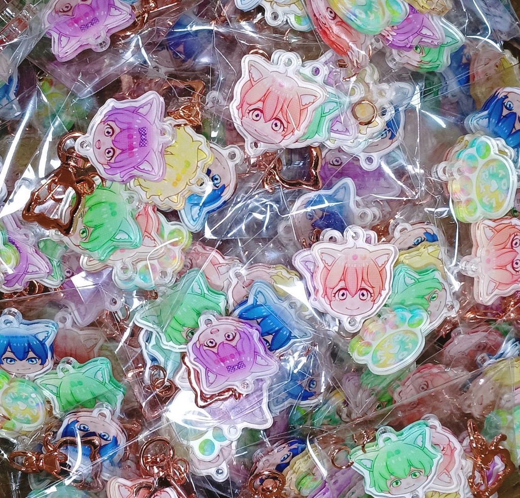 受注予約✨オメガバ色クレ🌈つながるアクキー