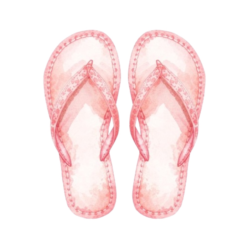 ハワイアンな水彩イラストクリップアート 8種 (PNG)