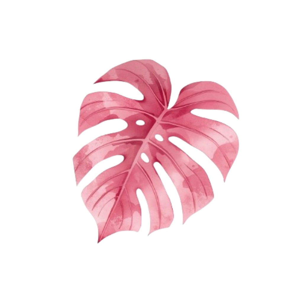 ハワイアンな水彩イラストクリップアート 8種 (PNG)