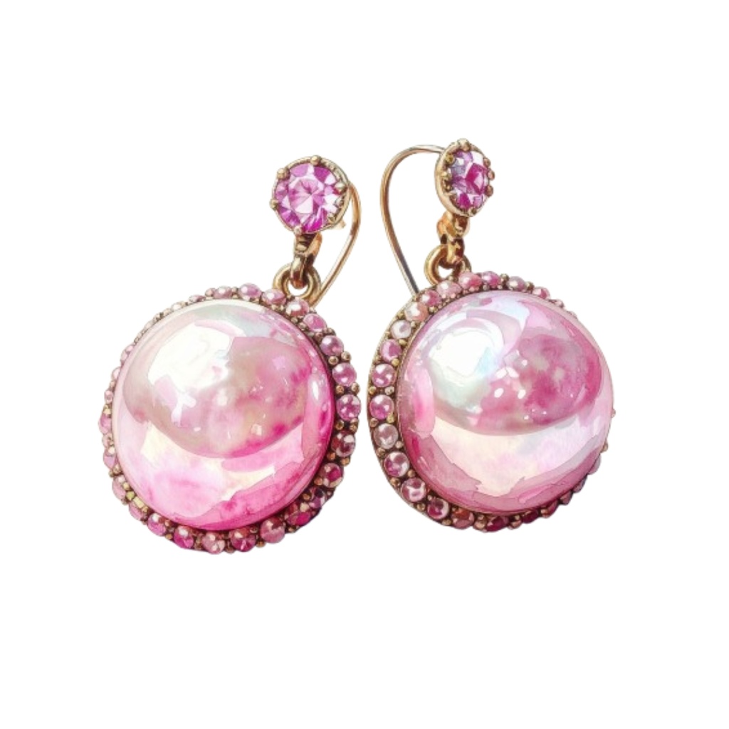 ガーリーな水彩イラストクリップアート 8種 (PNG)