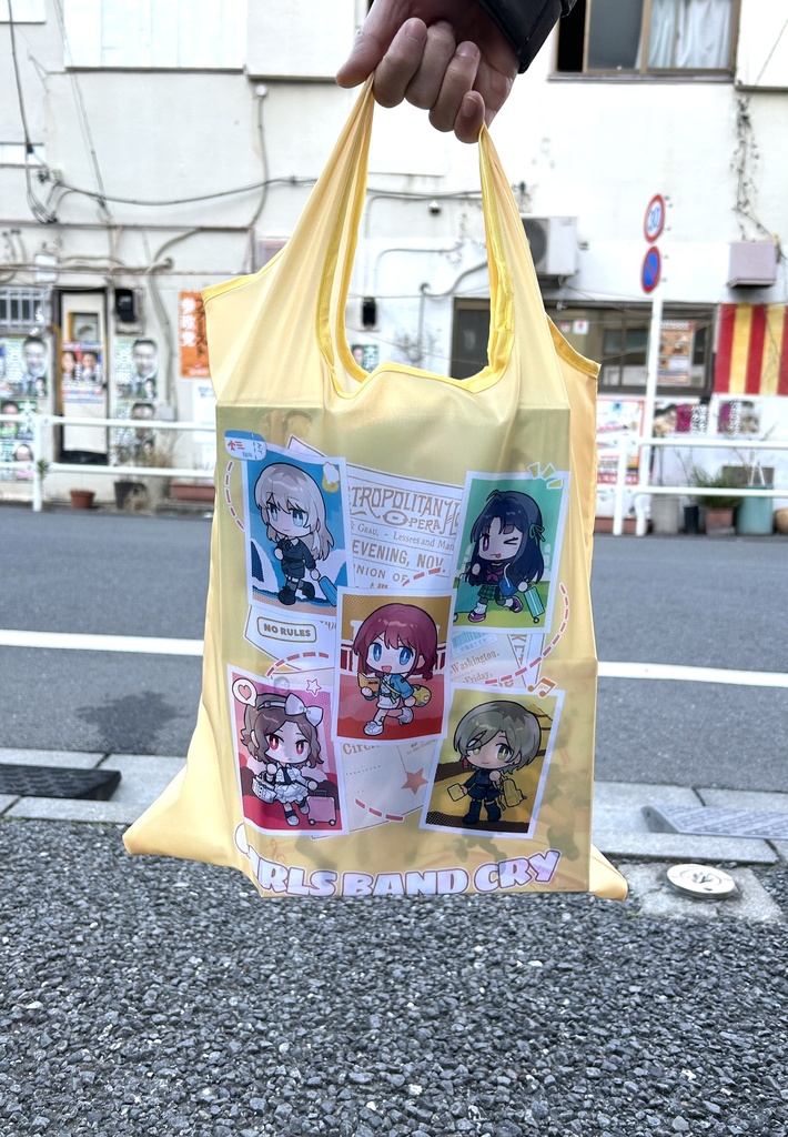 【C107】収納袋付きエコバッグ ガルクラ同人イラスト 旅するトゲナシトゲ ZTT☆残業後ティータイムアリ