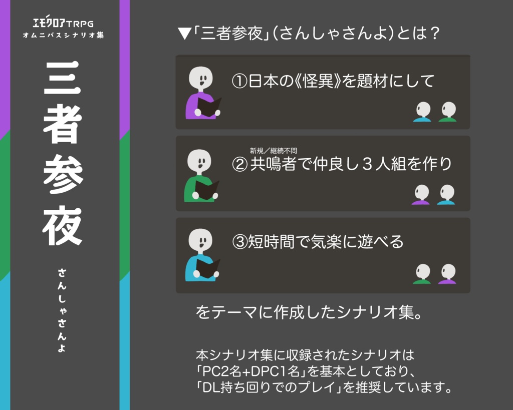 エモクロアTRPGシナリオ集「三者参夜」