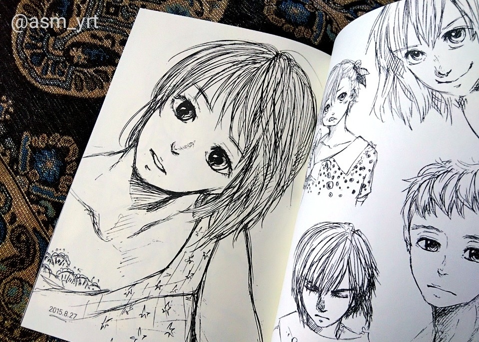 朝美モノクロシャーペンイラストブック