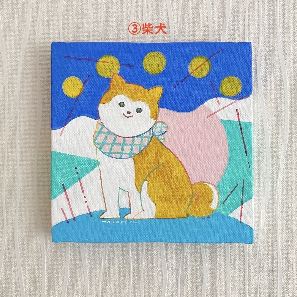 #犬とアート作品原画