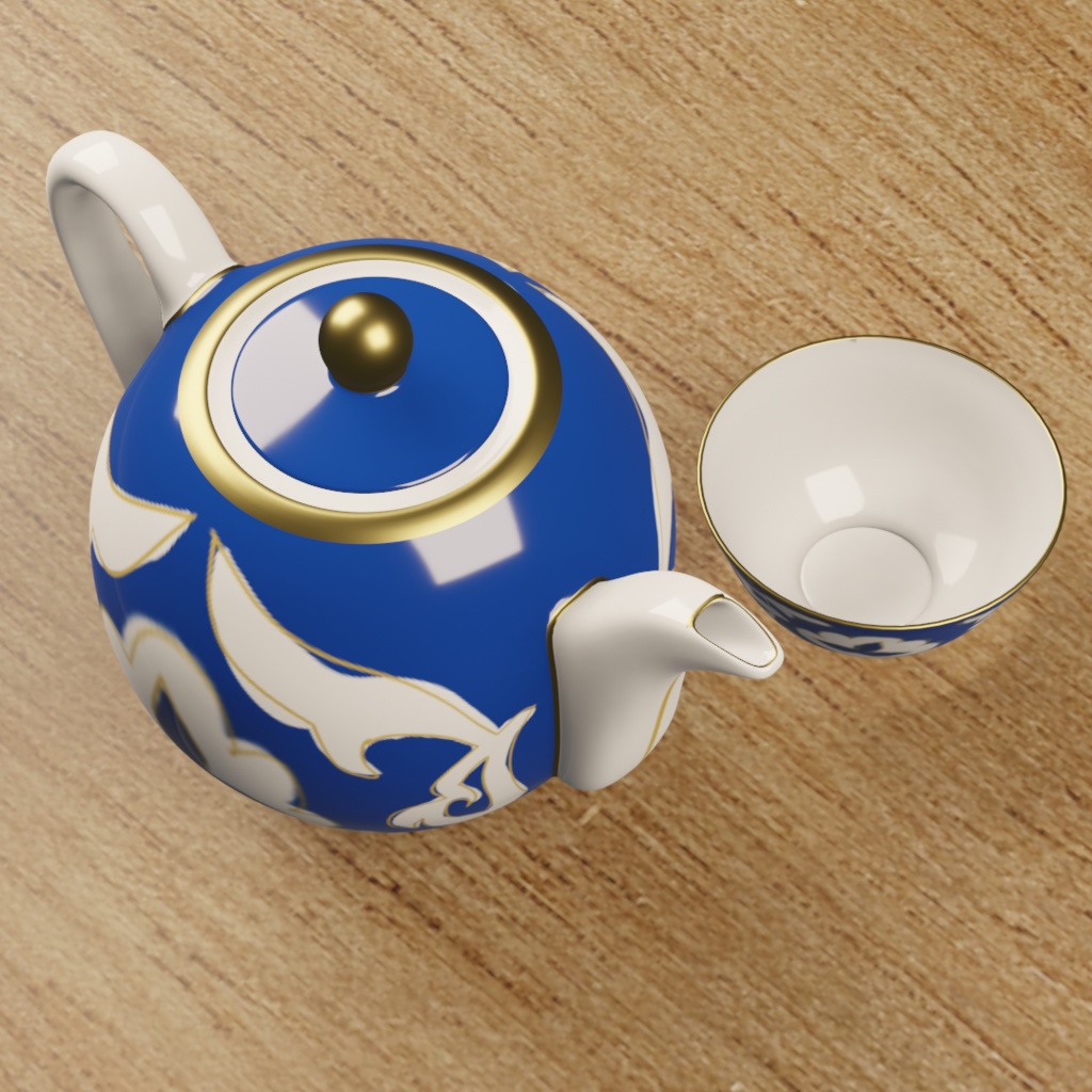 【3D小物】ウズベク食器セット|Keling, dasturxon yozaylik!