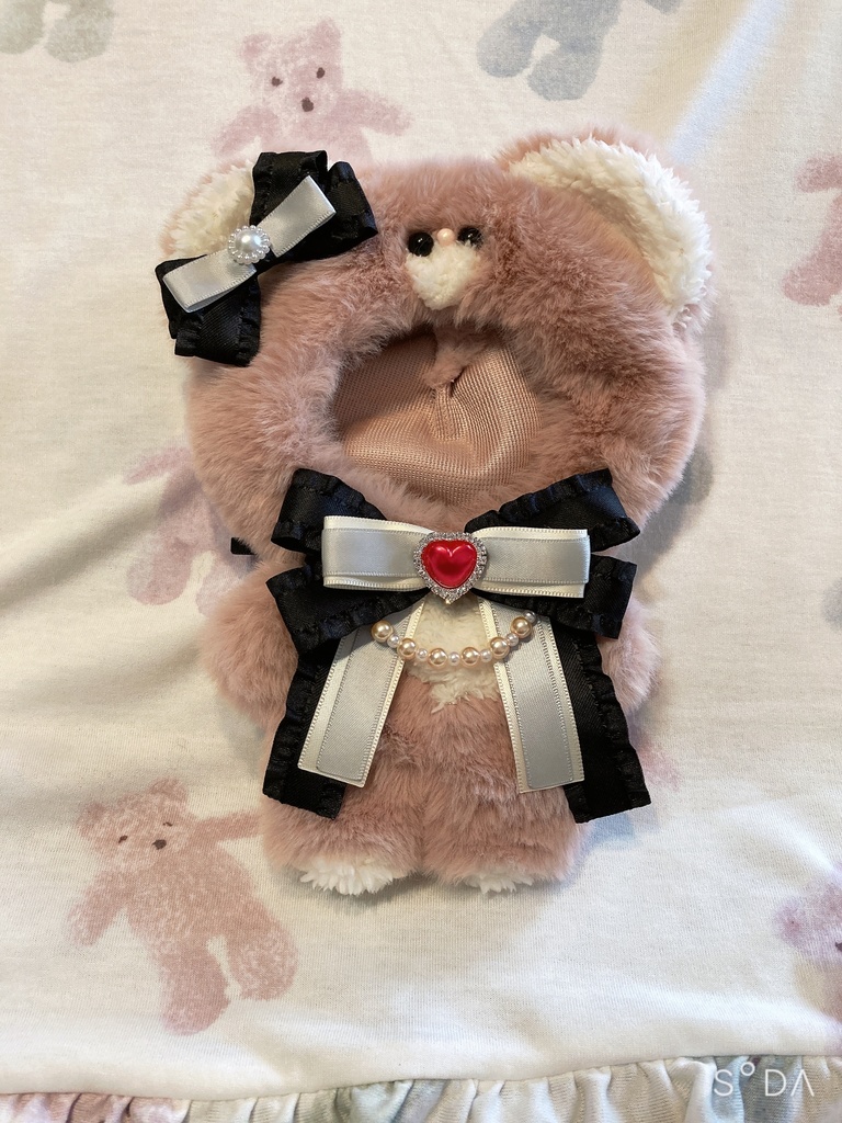 くすみピンクのくまさん