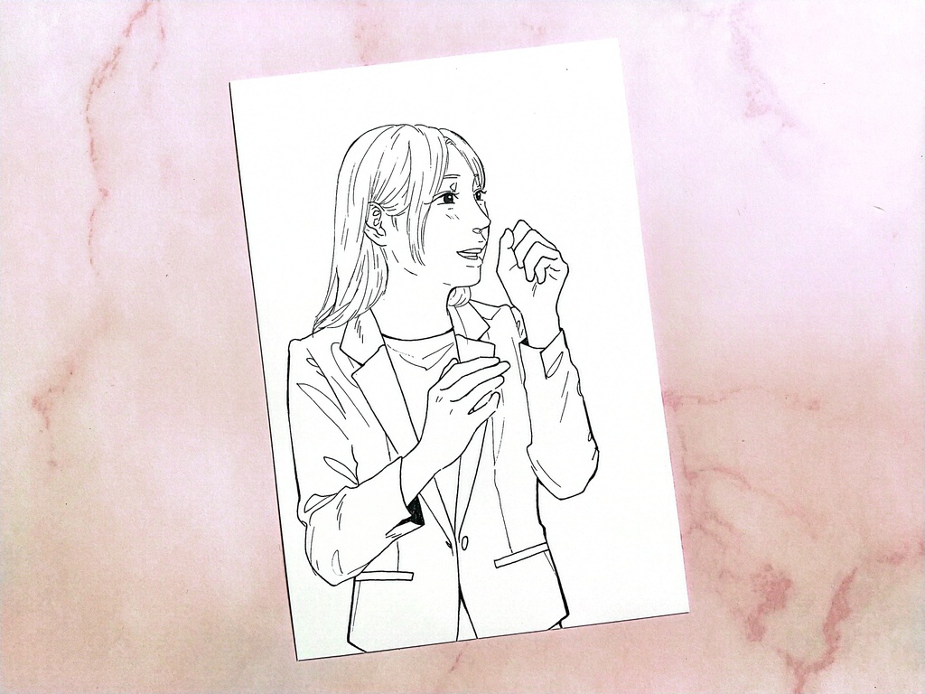 シンプルな似顔絵イラスト