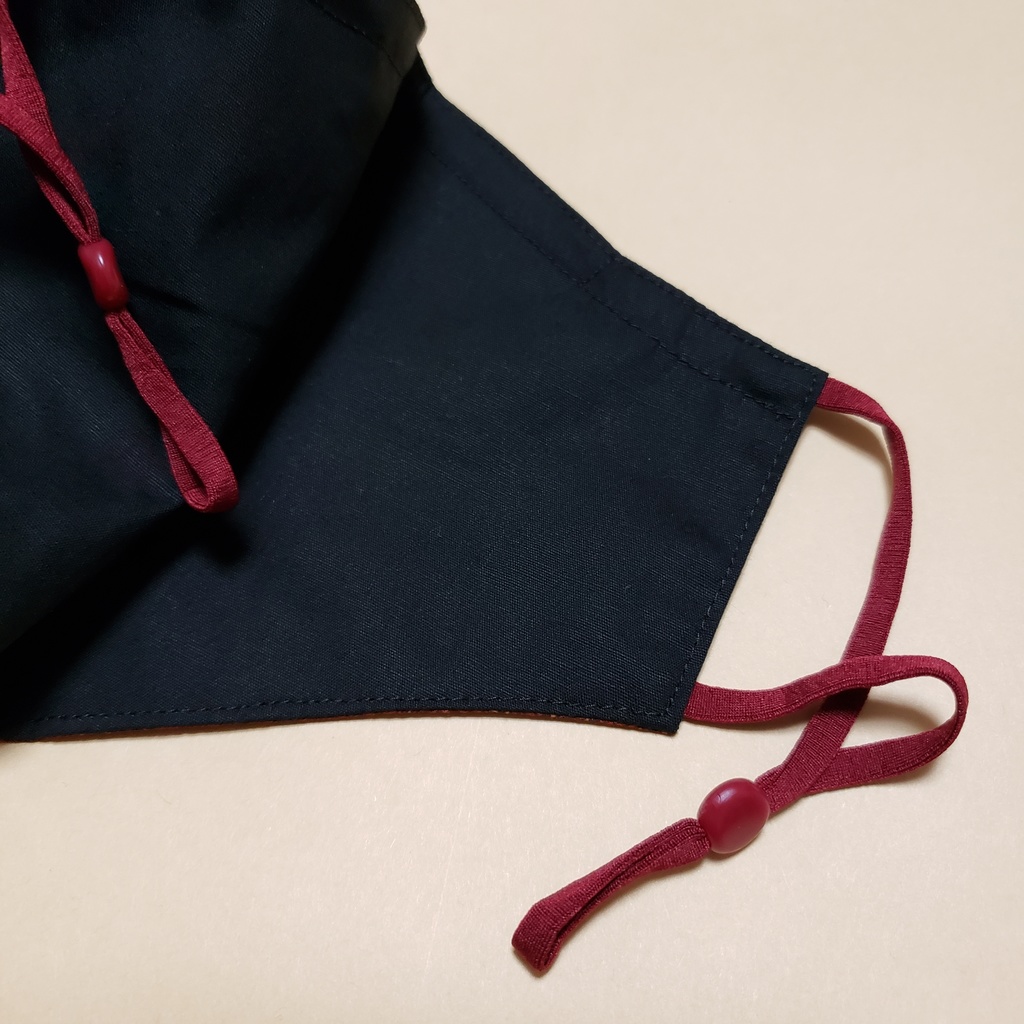 ボルドーペイズリー×ブラックマスク