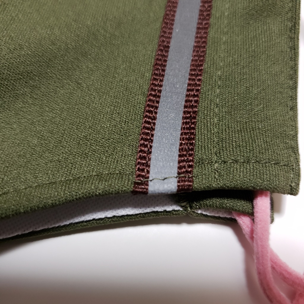 Sale♪ライトに反射するラインマスク/カーキ