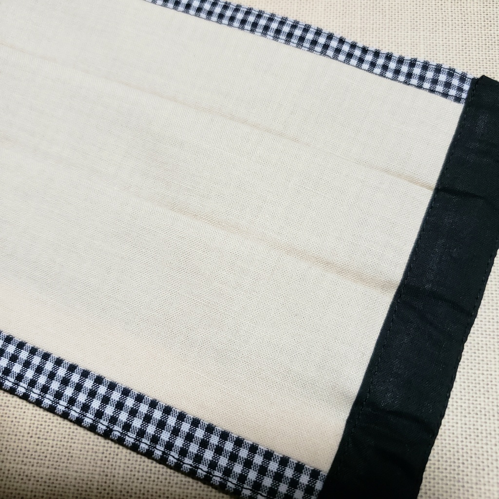 Sale♪黒ギンガムチェックプリーツマスク