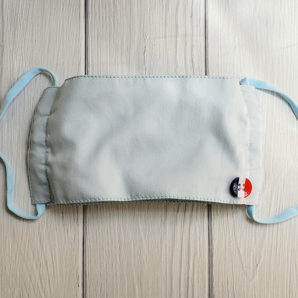 Sale♪ライトブルーのボックスマスク/トリコロール