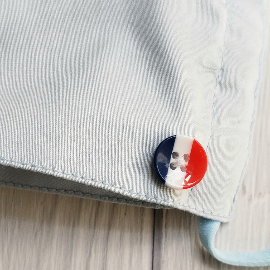 Sale♪ライトブルーのボックスマスク/トリコロール