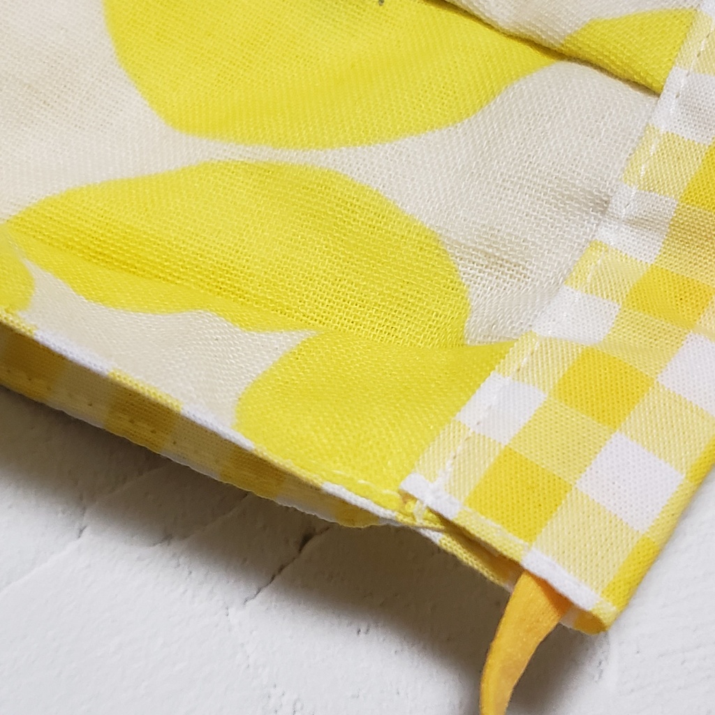 イエローギンガム ボックスマスク