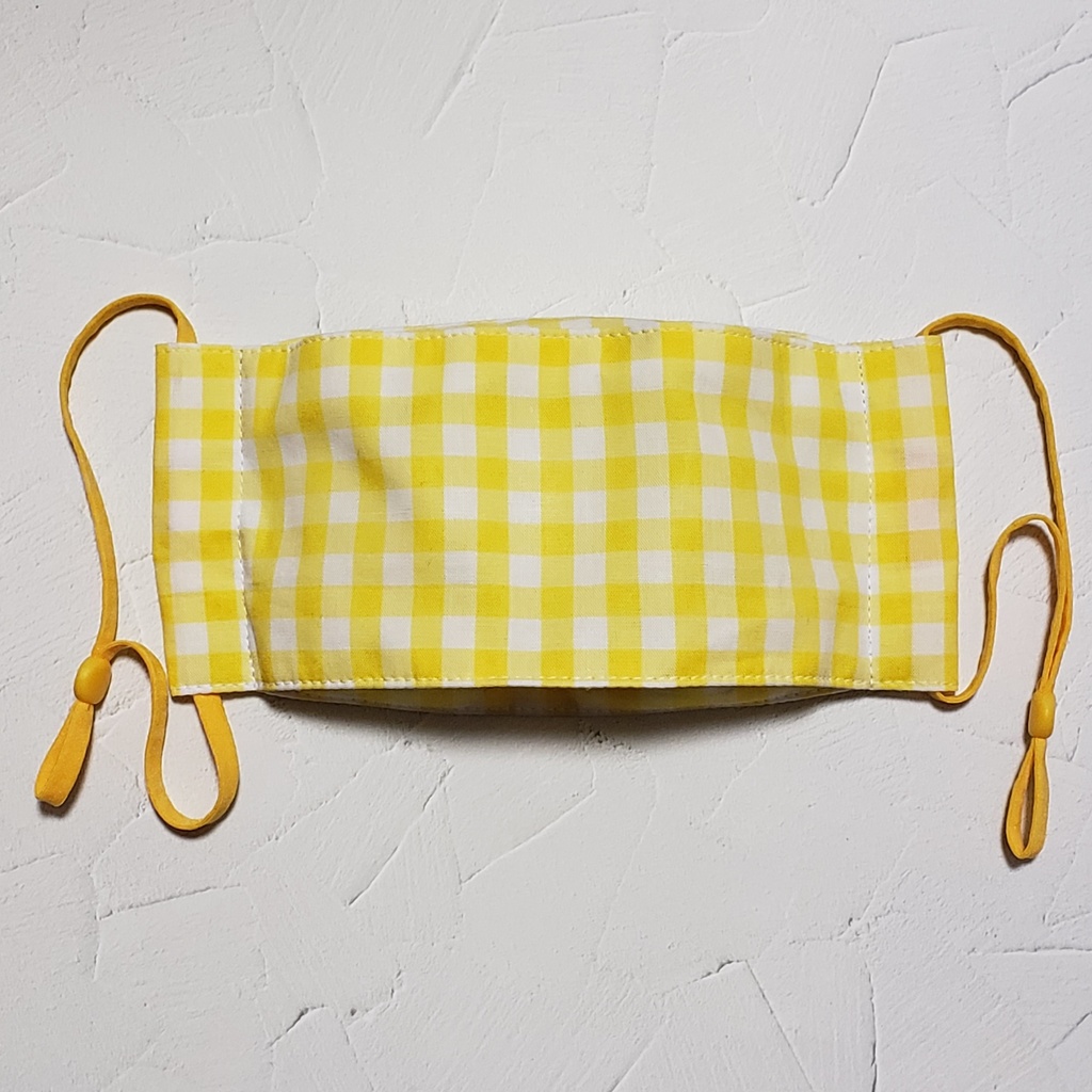 イエローギンガム ボックスマスク