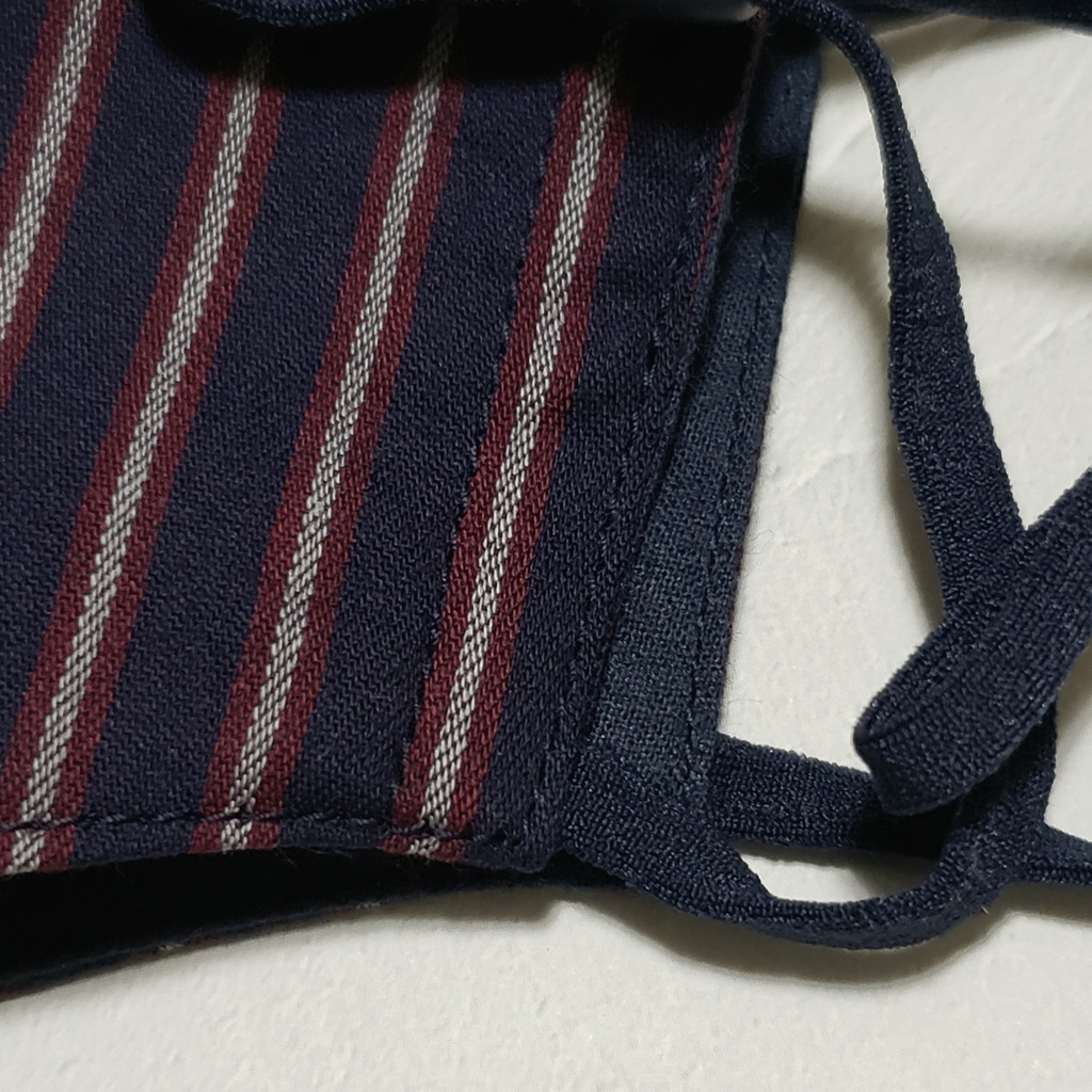 レジメンタルストライプマスク/ネイビー