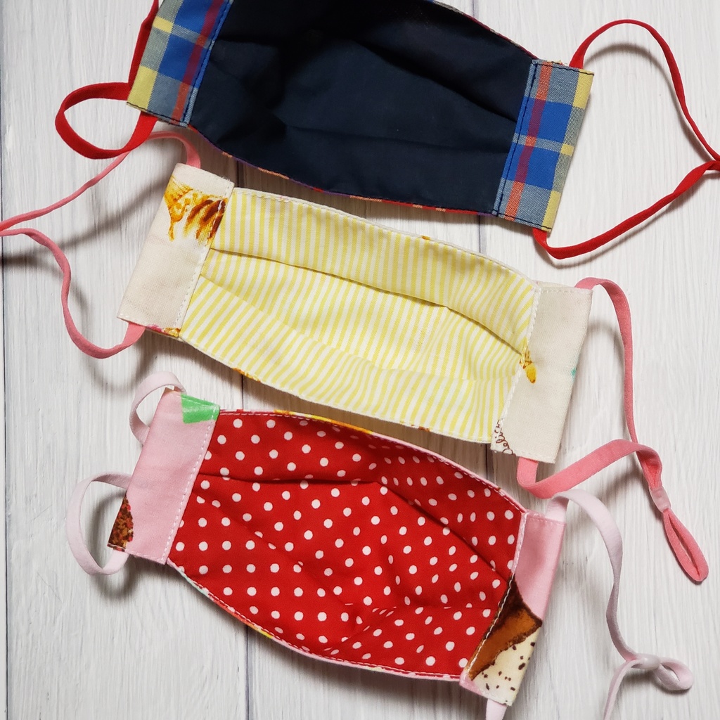 キッズマスクボックスタイプ3個セット巾着付き/アイスクリーム