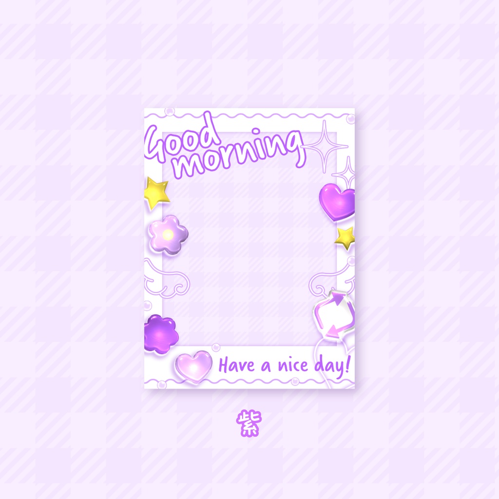 🌟無料🌟チェキ風おはようVTuber素材