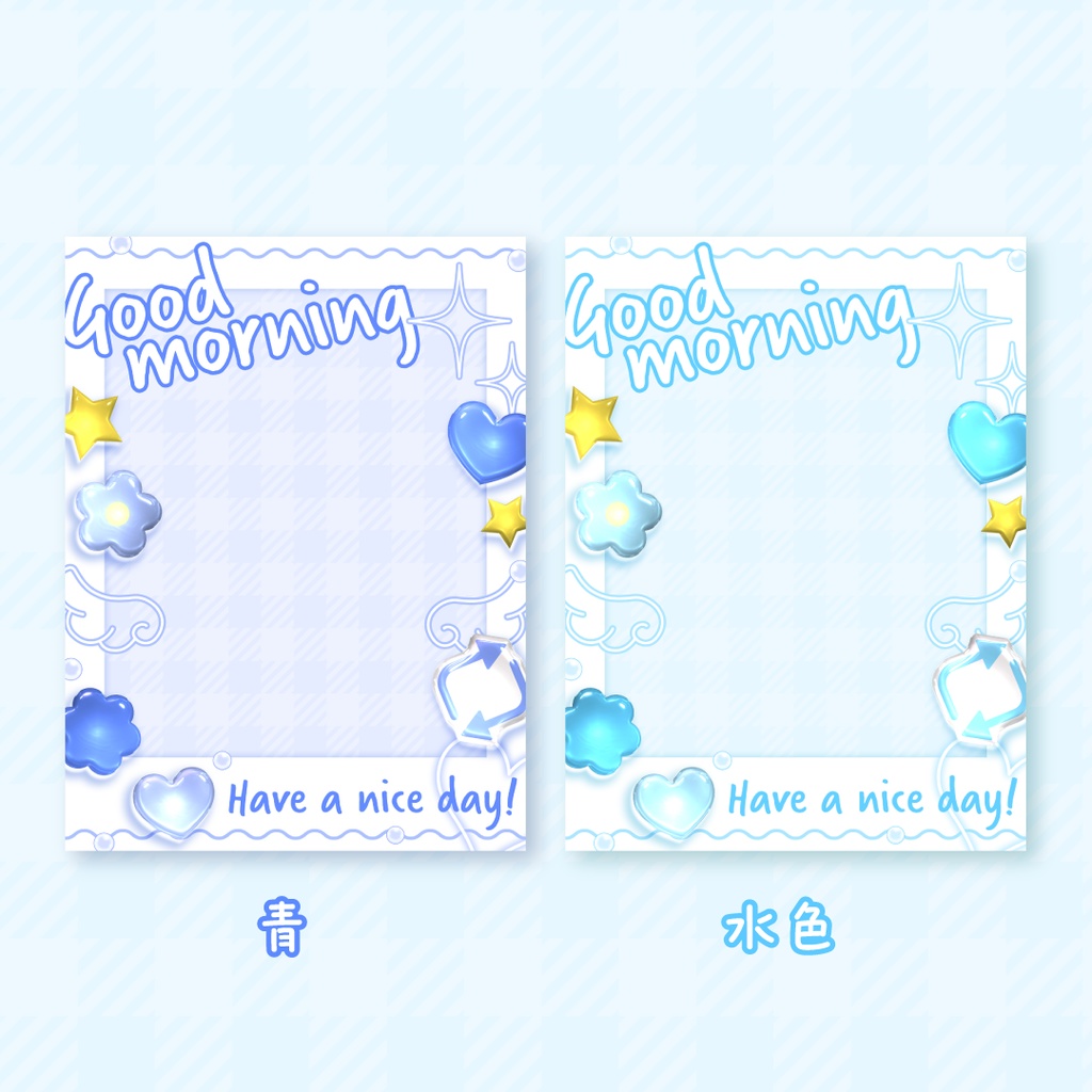🌟無料🌟チェキ風おはようVTuber素材