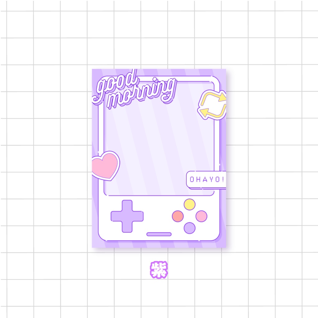 🎮無料🎮レトロゲーム風おはようVTuber素材