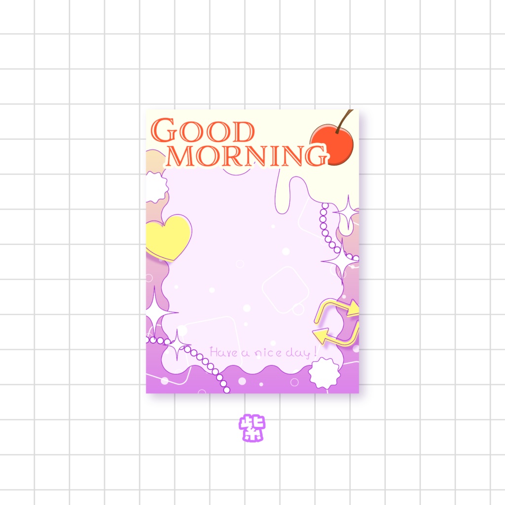 🍒無料🍒クリームソーダ風おはV素材