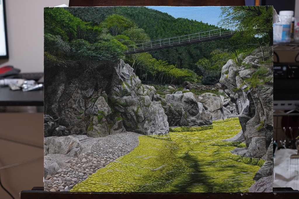 油彩画「 tourmaline river」